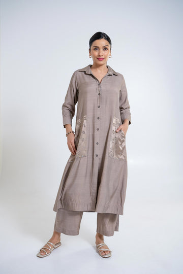 Sukoon co-ord set - Mouse Grey