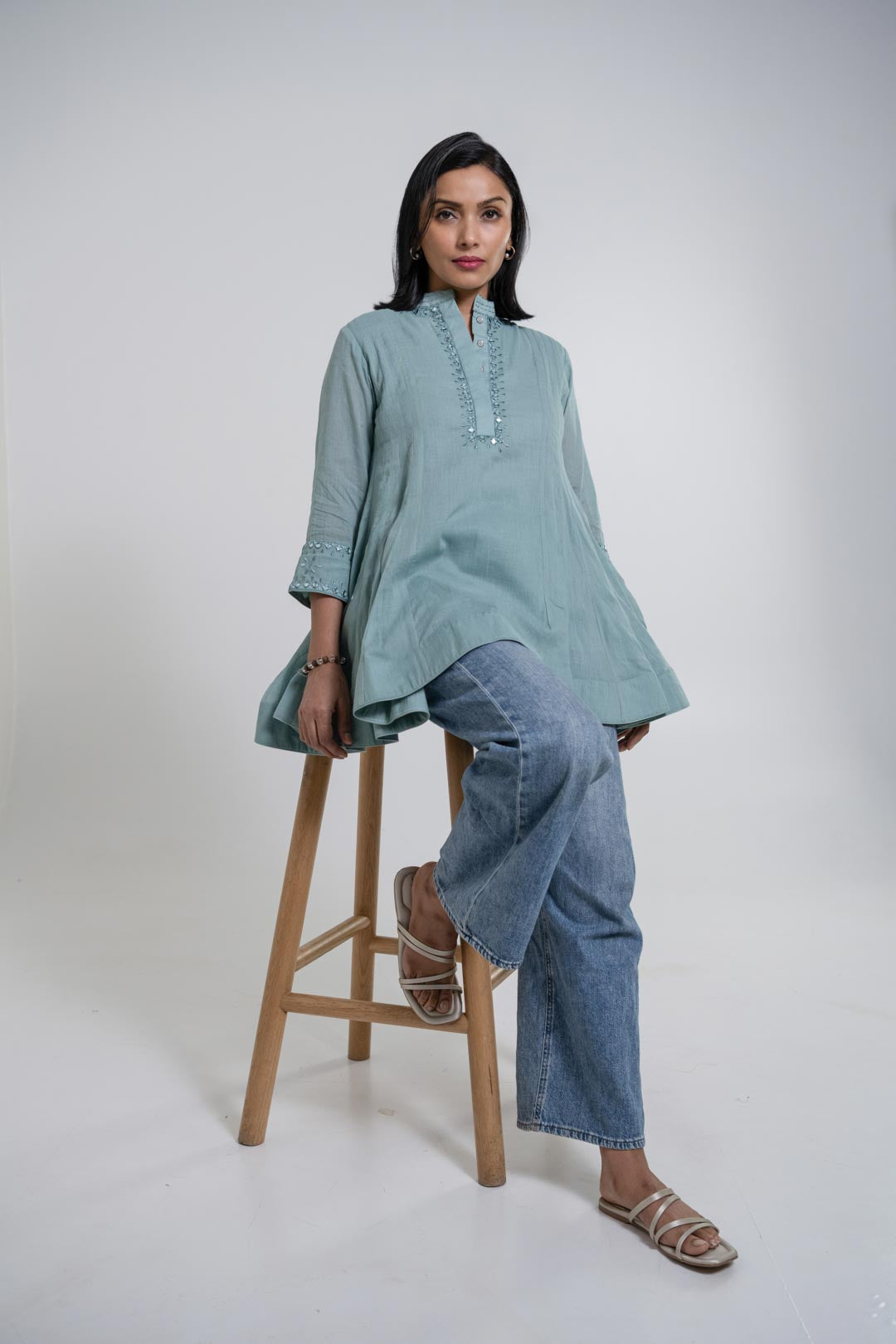 The Ava Tunic - Teal Blue