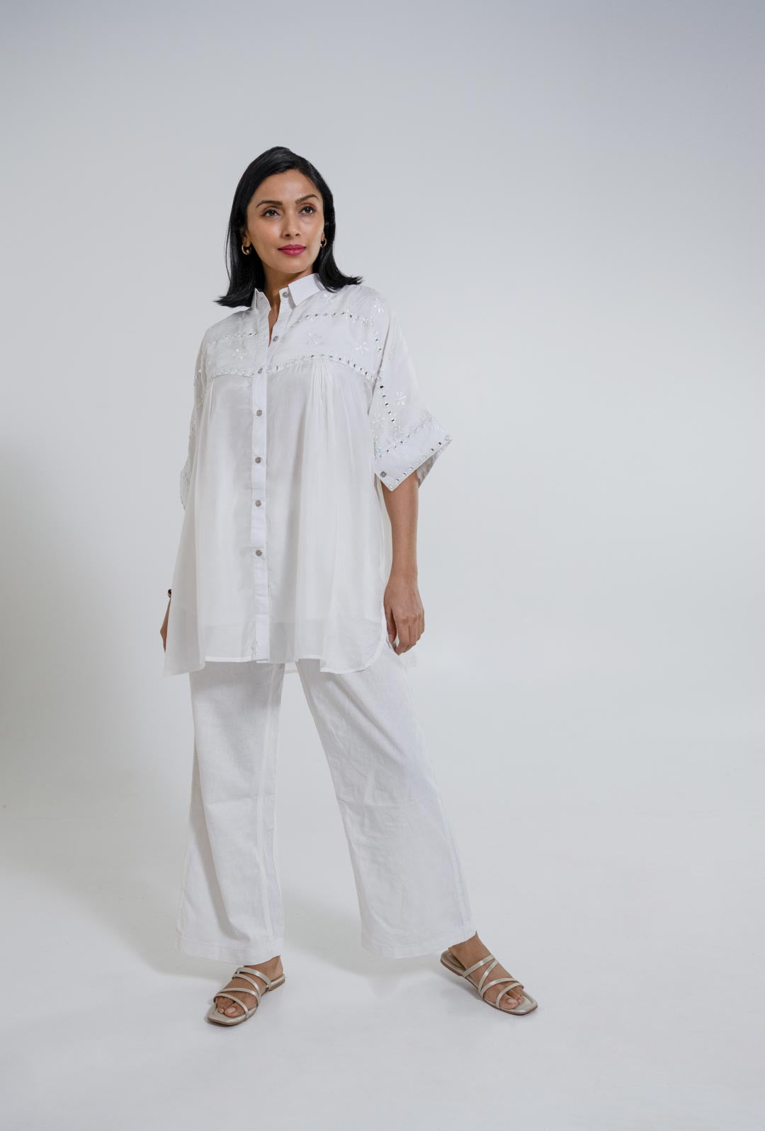 Samdipth Mirror Shirt - White
