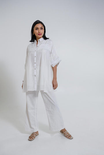 Samdipth Mirror Shirt - White