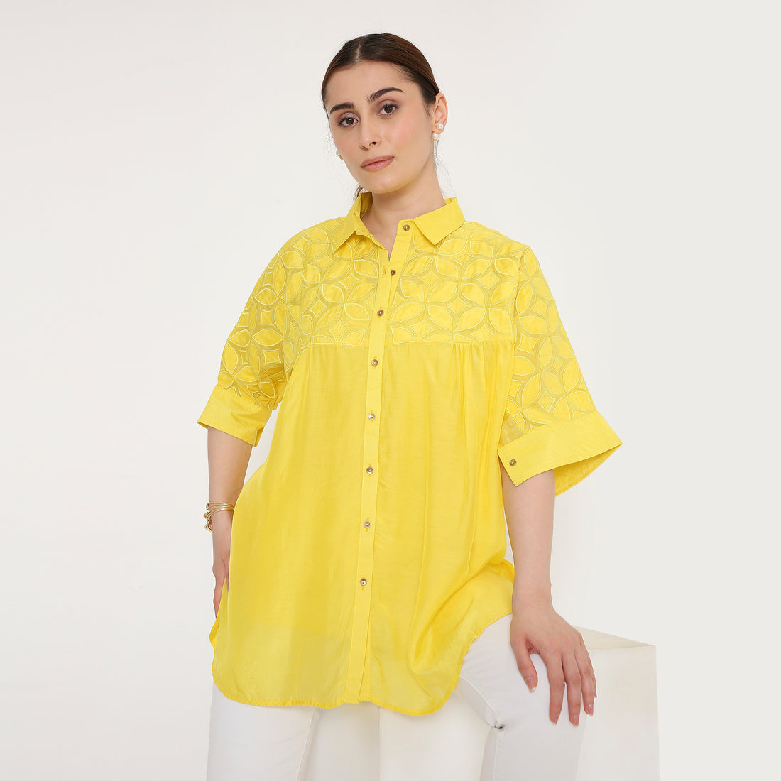 Samdipth Patchwork shirt
